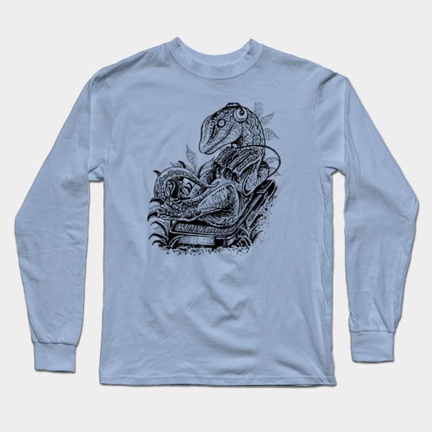 dino walkman Long Sleeve T-Shirt by VisualNoise